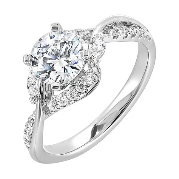 'Perfect Love' 14 Karat White Gold Antique Engagement Ring Black River Diamond Company Medford, WI