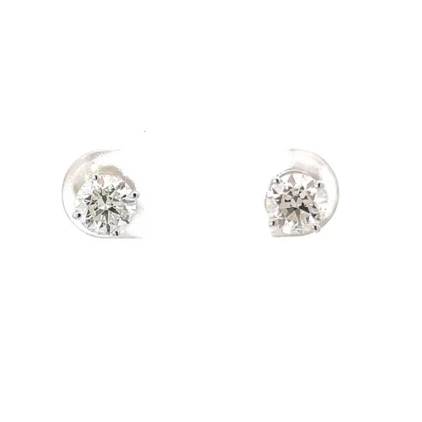 14 Karat White Gold Diamond Studs Black River Diamond Company Medford, WI