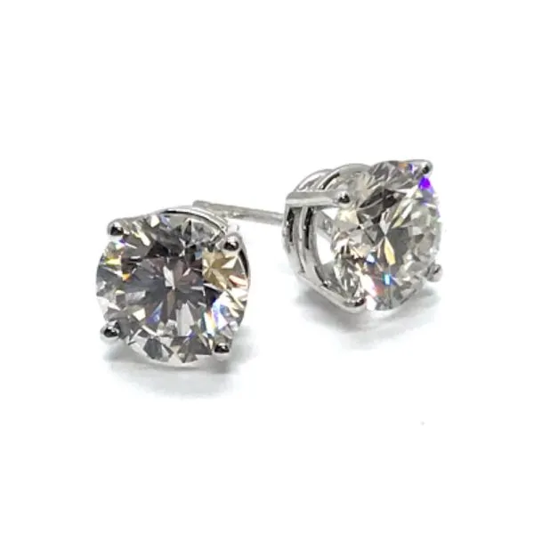14 Karat White Gold Diamond Studs Black River Diamond Company Medford, WI