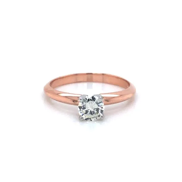 14K Rose Solitaire Engagement Ring 0.36Ct Blocher Jewelers Ellwood City, PA