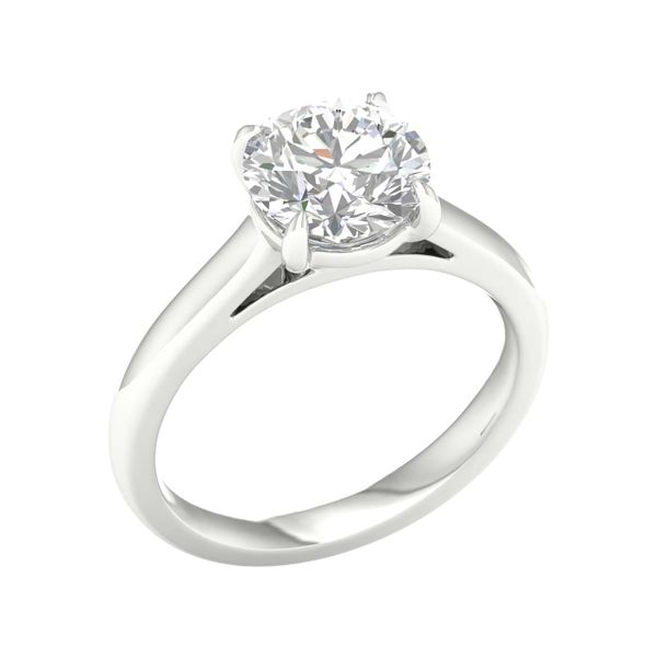14K White Round Lab-Grown Diamond Solitaire Engagement Ring 2.08CT Blocher Jewelers Ellwood City, PA