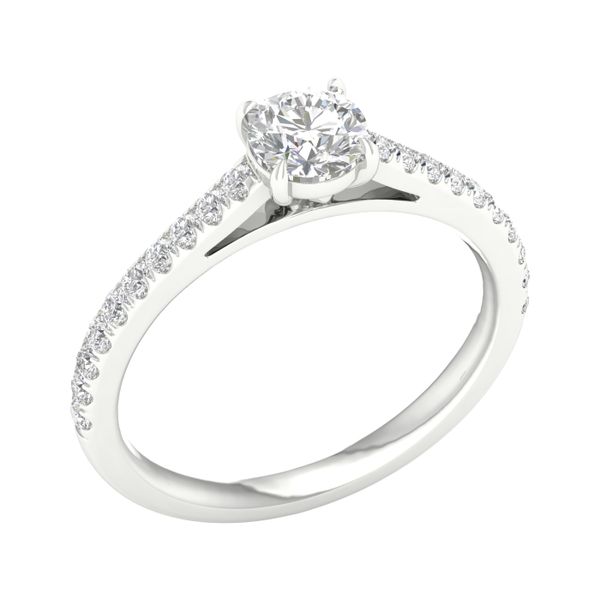 14K White Lab-Grown Diamond Accented Engagement Ring 1.25Tw Blocher Jewelers Ellwood City, PA