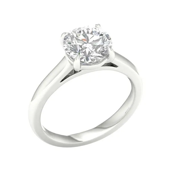 LAB White 14 Karat Solitaire Engagement Ring Size 7 With One 2.08Ct Round G/H Diamond Blocher Jewelers Ellwood City, PA