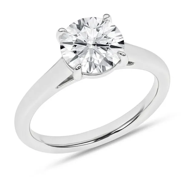 14K White Gold Lab Grown Diamond Round Solitaire Engagement Ring 2.01CT Blocher Jewelers Ellwood City, PA