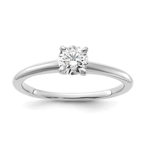 14K White Gold 0.76CT Certified Lab Grown Diamond Cushion Solitare Engagement Ring, D Color, VS2 Clarity Blocher Jewelers Ellwood City, PA