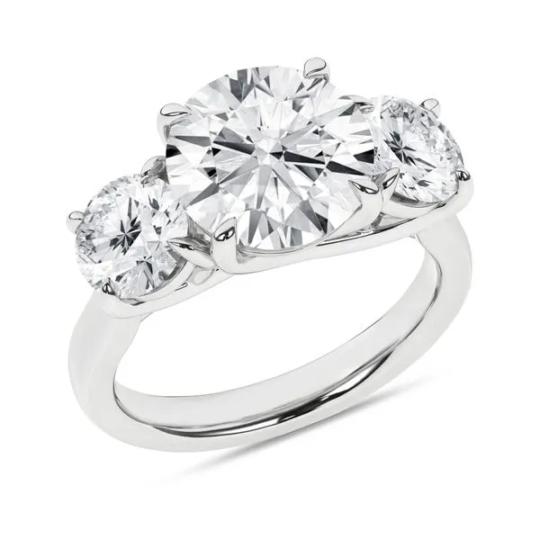 14KWG 5ctw Round Lab Grown Diamond 3-Stone Ring, E-F, VS, Size 7 Image 2 Blocher Jewelers Ellwood City, PA