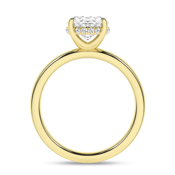 14K YG 3.15ctw Lab Grown Diamond Hidden Halo Oval Engagement Ring, 3.04ct Oval, F, VS, Size 7 Image 2 Blocher Jewelers Ellwood City, PA