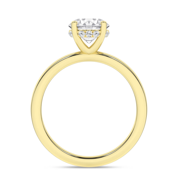 14K YG 1.57ctw Round Lab Grown Diamond Hidden Halo Engagement Ring, Size 7 Image 2 Blocher Jewelers Ellwood City, PA
