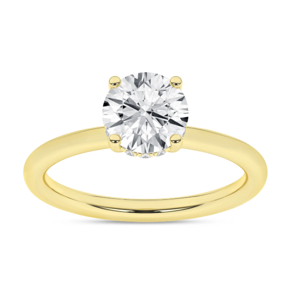 14K YG 1.57ctw Round Lab Grown Diamond Hidden Halo Engagement Ring, Size 7 Image 3 Blocher Jewelers Ellwood City, PA