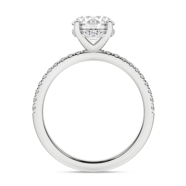 14K WG 1.45ct Round Lab Grown Hidden Halo Engagment Ring, Size 7, 1.7ctw, E/F, VS Image 2 Blocher Jewelers Ellwood City, PA