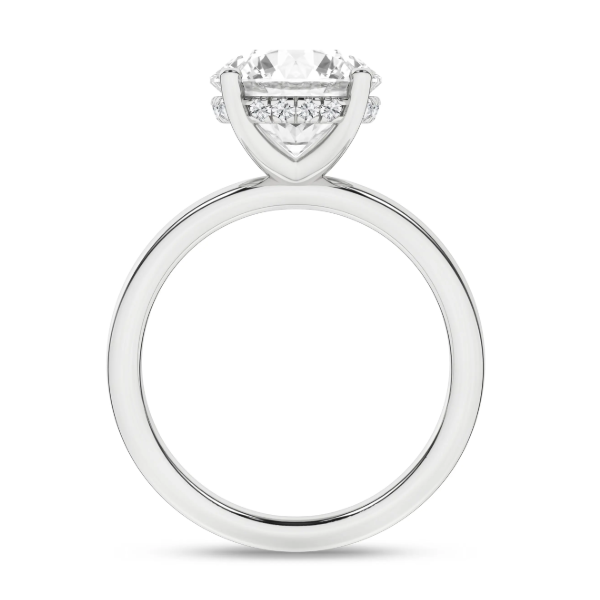 14K WG 2.51ct Round Lab Grown Diamond Solitaire Hidden Halo Engagement Ring, Size 7, 2.59ctw, E/F, VS Image 2 Blocher Jewelers Ellwood City, PA