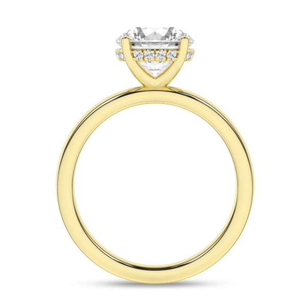 14K YG 3.01ct Round Lab Grown Diamond Hidden Halo Engagement Ring, Size 7, 3.09ctw, E/F, VS Image 2 Blocher Jewelers Ellwood City, PA