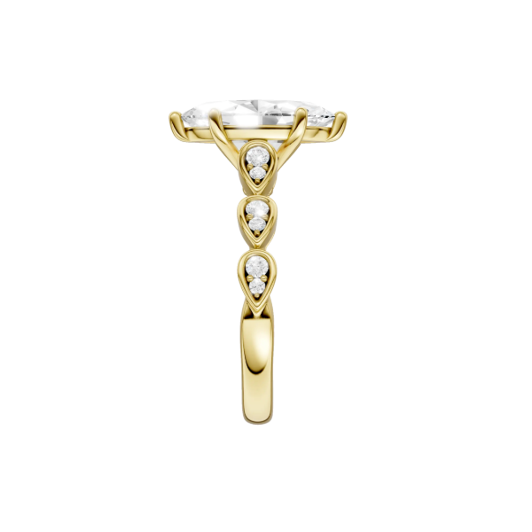 14K YG 2.03ct Marquise Cut Lab Grown Diamond Trellis Shank Engagement Ring, Size 7, 2.18ctw, E/F, VS Image 3 Blocher Jewelers Ellwood City, PA
