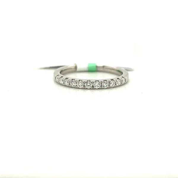 LAB White 14 Karat Wedding Band With 11=0.33Tw Round Diamonds Blocher Jewelers Ellwood City, PA