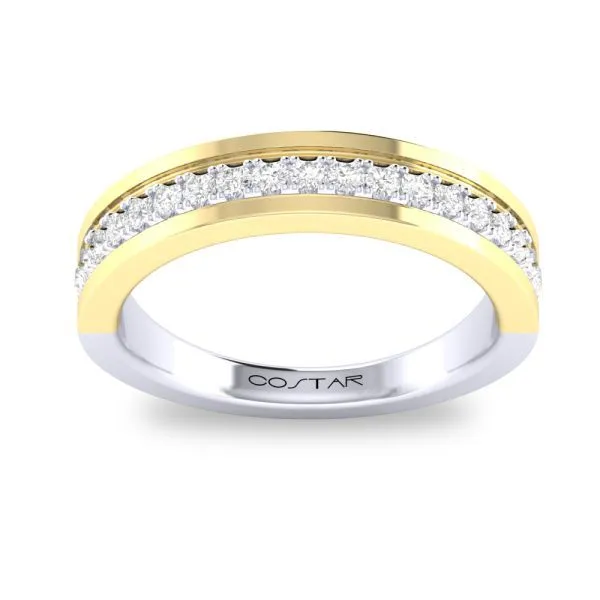 14K Two-Tone Diamond Wedding Band 0.25TW Blocher Jewelers Ellwood City, PA