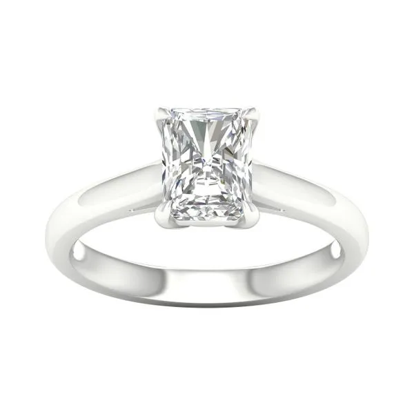 14K White Gold Lab Grown Diamond Radiant Solitaire Engagement Ring 1.53CT Blocher Jewelers Ellwood City, PA