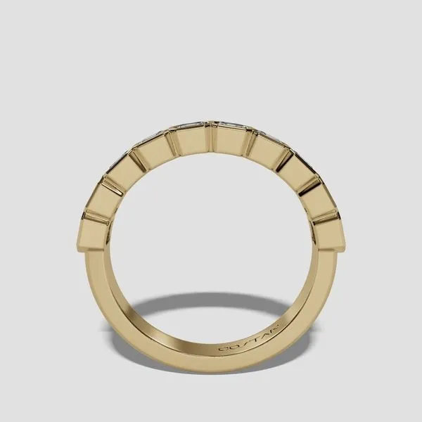 14K Yellow Gold Bezel Set Asscher Cut Diamond Band With 1Ct Of Diamonds Image 4 Blocher Jewelers Ellwood City, PA