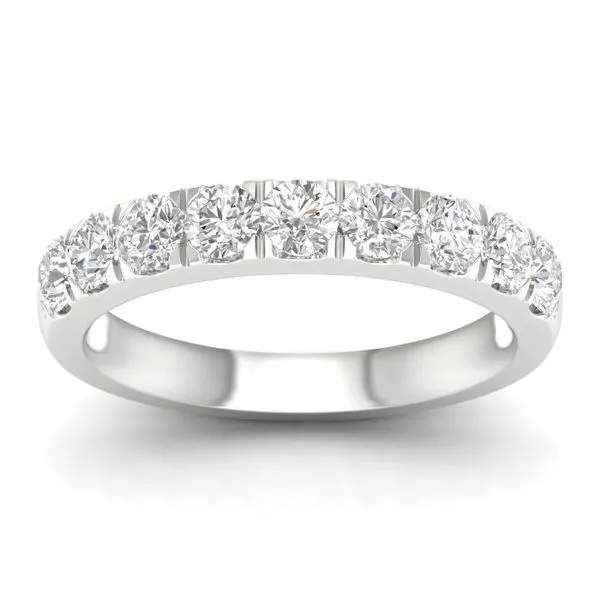 14K White Gold Lab Grown Diamond Band with 9 Diamonds = 1.00TW Blocher Jewelers Ellwood City, PA