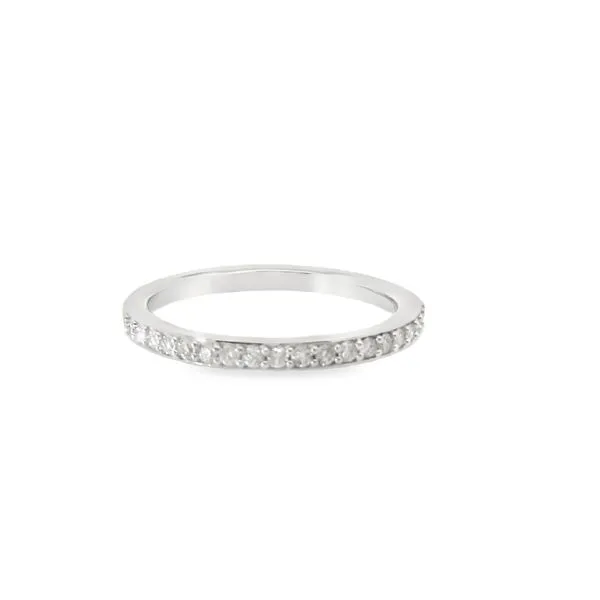 14K White Gold Diamonds Wedding Band With 0.2 Ctw Blocher Jewelers Ellwood City, PA