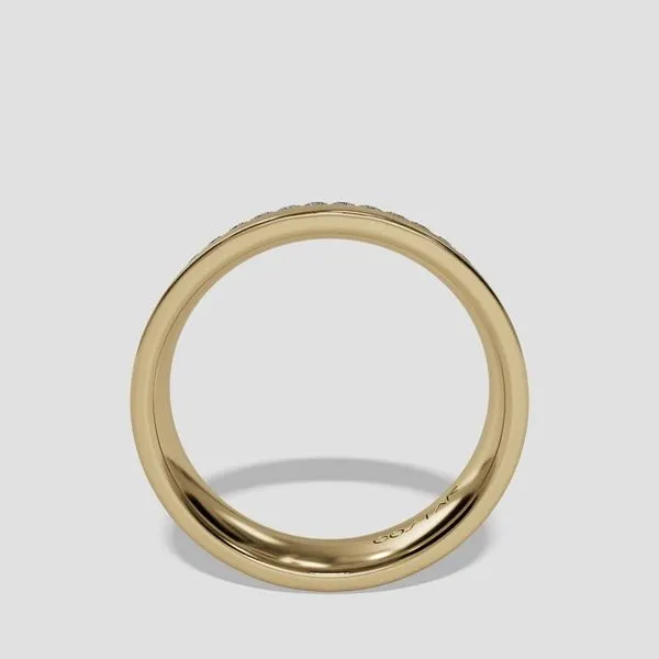 14K Yellow Gold Micropave Diamond Band Ring Image 3 Blocher Jewelers Ellwood City, PA