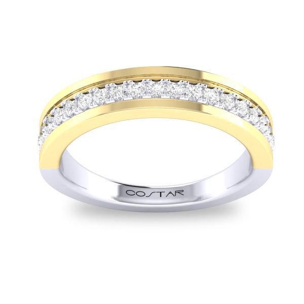 14K Two-Tone Diamond Wedding Band 0.25TW Blocher Jewelers Ellwood City, PA