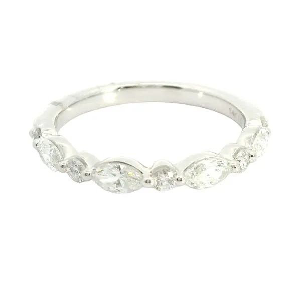 14 Kt White Gold 9 Stone 0.5 CTW Lab Grown Diamond Band Blocher Jewelers Ellwood City, PA