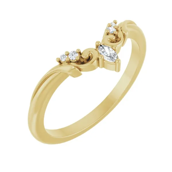 14K Yellow .08 CTW Lab-Grown Diamond Contour Band Size 7 Blocher Jewelers Ellwood City, PA