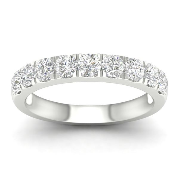 14K White Gold Lab Grown Diamond Band with 9 Diamonds = 1.00TW Blocher Jewelers Ellwood City, PA