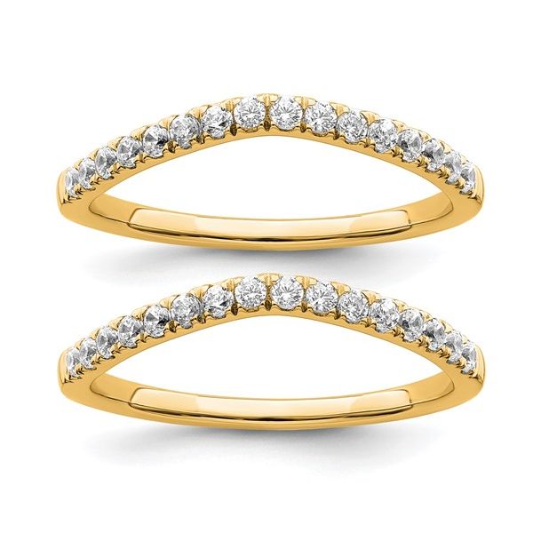 14K Yellow Gold, 1/2 Carat Lab Grown Diamonds, VS, D, E, F, Set Of Two Wedding Bands Size 7 Blocher Jewelers Ellwood City, PA
