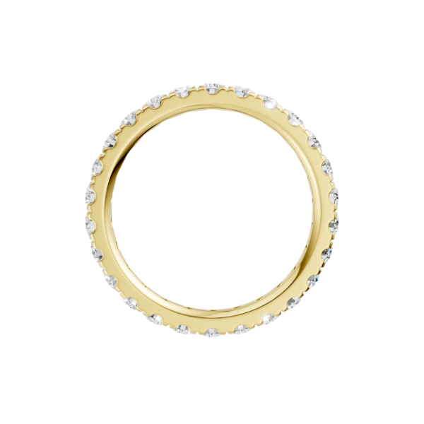 14K YG 1ctw Pave Lab Grown Diamond Eternity Band, Size 7, 26 Round Diamonds, E/F, VS Image 2 Blocher Jewelers Ellwood City, PA