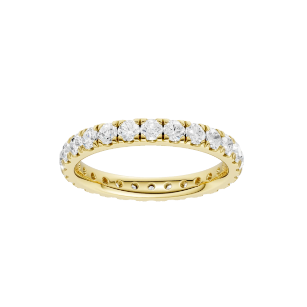 14K YG 1ctw Pave Lab Grown Diamond Eternity Band, Size 7, 26 Round Diamonds, E/F, VS Image 3 Blocher Jewelers Ellwood City, PA