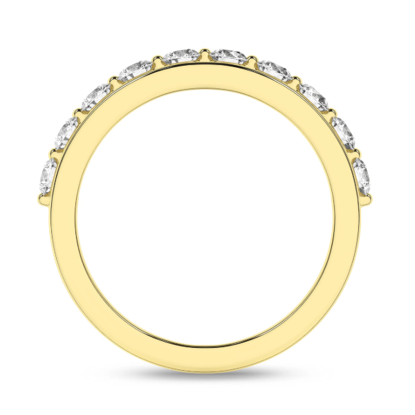14K YG 0.6ctw Lab Grown Diamond Single Shared Prong Band, Size 7, 10 Round Diamonds, E/F, VS Image 2 Blocher Jewelers Ellwood City, PA