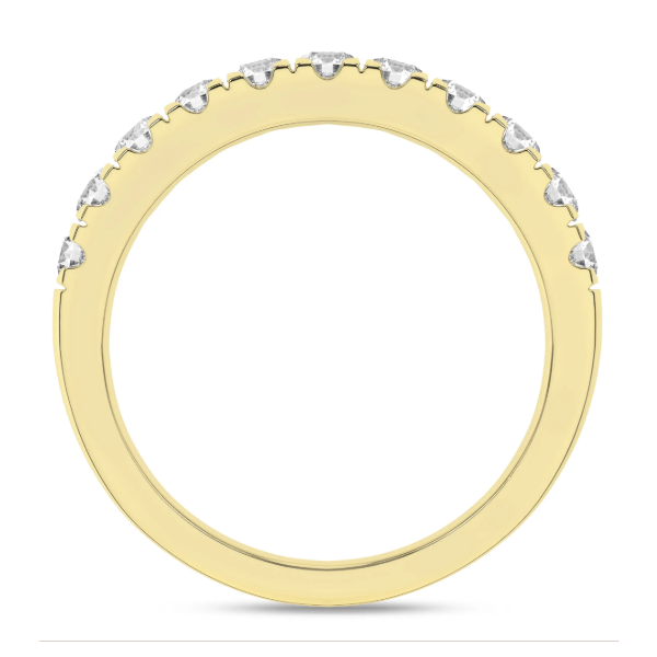14K YG 3/4ctw Lab Grown Diamond Band, Size 7, 11 Round Diamonds, E/F, VS Image 2 Blocher Jewelers Ellwood City, PA