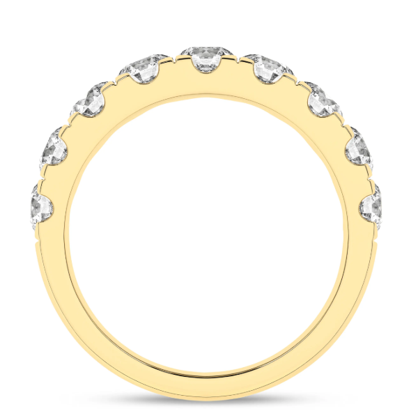 14K YG 2ctw Lab Grown Diamond Band, Size 7, 9 Round Diamonds, E/F, VS Image 2 Blocher Jewelers Ellwood City, PA