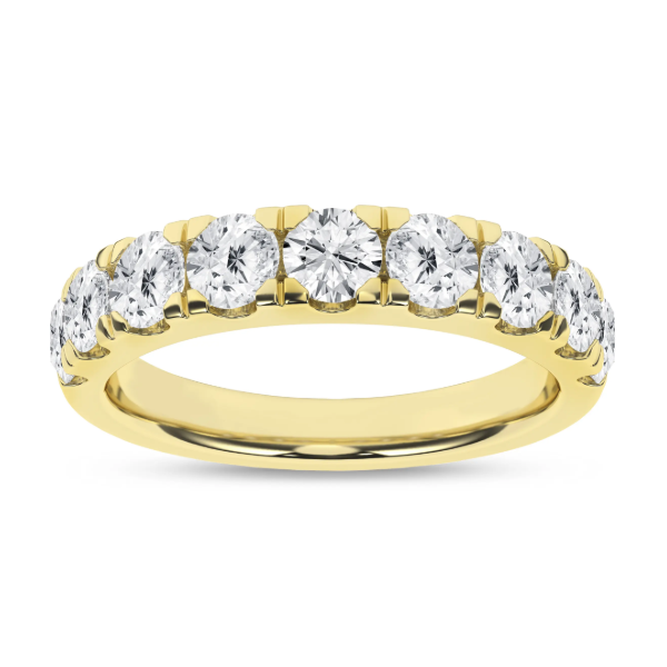 14K YG 2ctw Lab Grown Diamond Band, Size 7, 9 Round Diamonds, E/F, VS Image 3 Blocher Jewelers Ellwood City, PA