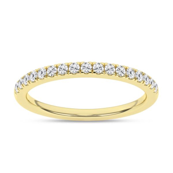 14K YG 1/4ctw Lab Grown Diamond Band, Size 7, 17 Diamonds, E/F, VS Image 3 Blocher Jewelers Ellwood City, PA