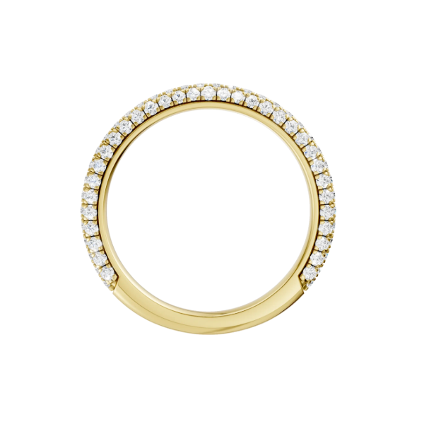 14K YG 0.6ctw Pave Lab Grown Diamond Ring, Size 7, 102 Diamonds, E/F, VS Image 2 Blocher Jewelers Ellwood City, PA