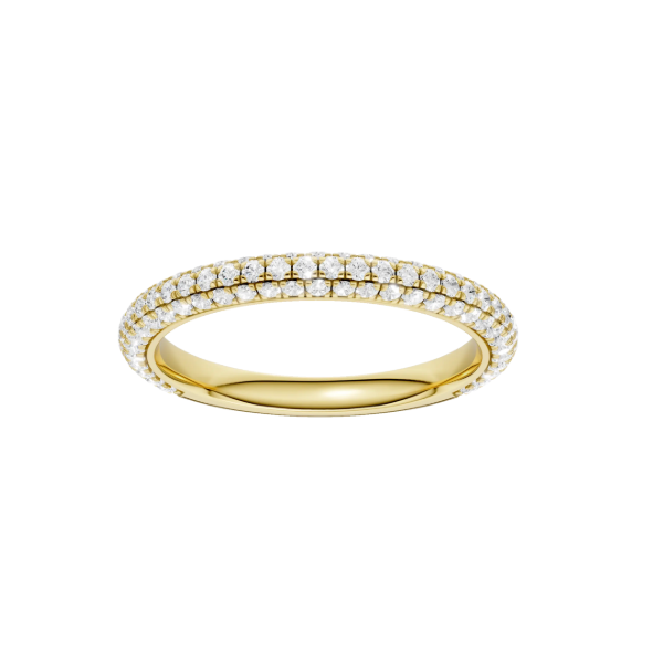 14K YG 0.6ctw Pave Lab Grown Diamond Ring, Size 7, 102 Diamonds, E/F, VS Image 3 Blocher Jewelers Ellwood City, PA