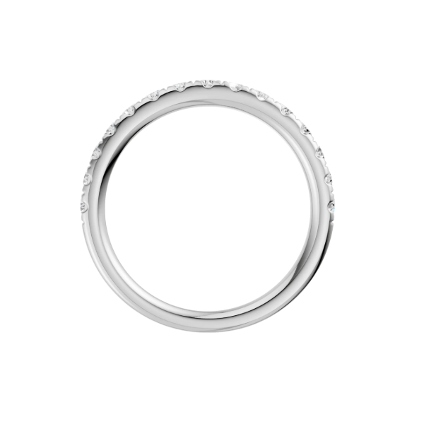 14K WG 1/2ctw Lab Grown Diamond Band, Size 7, 15 Diamonds, E/F, VS Image 2 Blocher Jewelers Ellwood City, PA