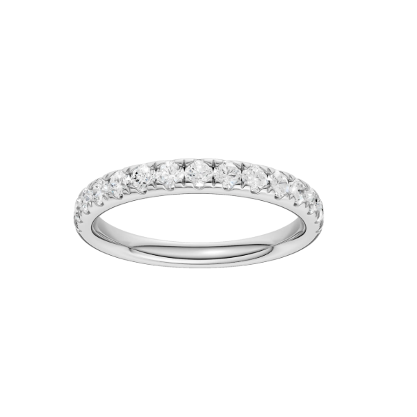 14K WG 1/2ctw Lab Grown Diamond Band, Size 7, 15 Diamonds, E/F, VS Image 3 Blocher Jewelers Ellwood City, PA