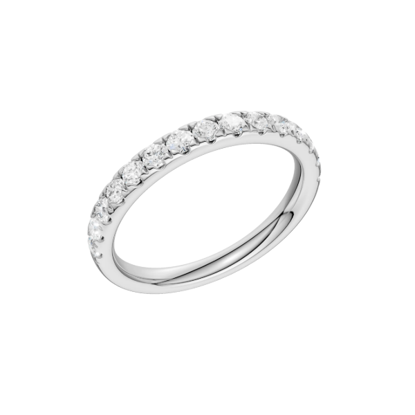 14K WG 1/2ctw Lab Grown Diamond Band, Size 7, 15 Diamonds, E/F, VS Blocher Jewelers Ellwood City, PA
