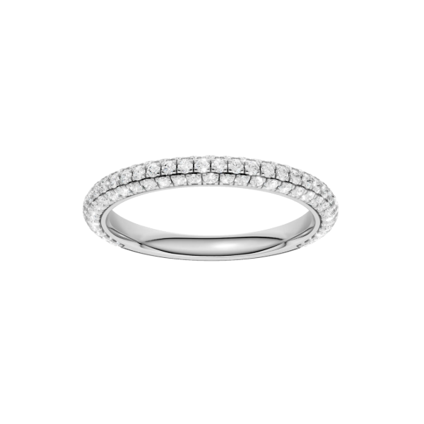 14K WG 0.6ctw Pave Set Lab Grown Diamond Ring, Size 7, 102 Diamonds, E/F, VS Image 3 Blocher Jewelers Ellwood City, PA