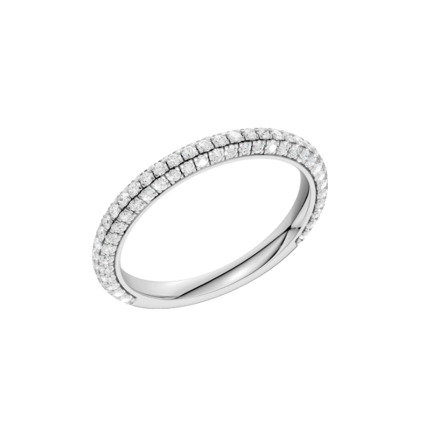 14K WG 0.6ctw Pave Set Lab Grown Diamond Ring, Size 7, 102 Diamonds, E/F, VS Blocher Jewelers Ellwood City, PA