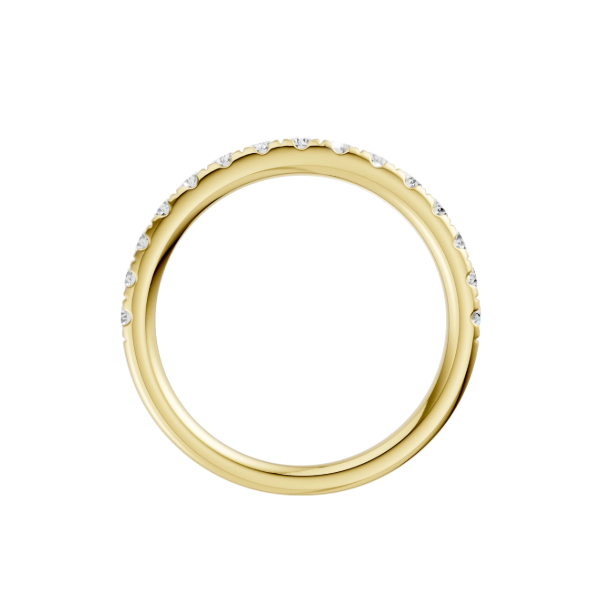 14K YG 1/2ctw Lab Grown Diamond Band, Size 7, 15 Diamonds, E/F, VS Image 2 Blocher Jewelers Ellwood City, PA