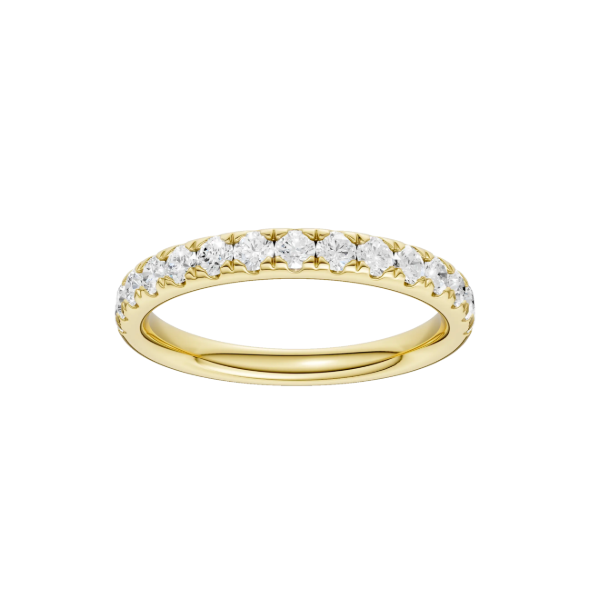 14K YG 1/2ctw Lab Grown Diamond Band, Size 7, 15 Diamonds, E/F, VS Image 3 Blocher Jewelers Ellwood City, PA