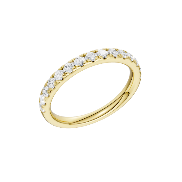 14K YG 1/2ctw Lab Grown Diamond Band, Size 7, 15 Diamonds, E/F, VS Blocher Jewelers Ellwood City, PA