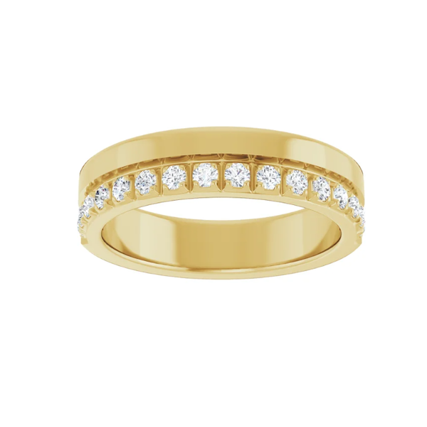 14K Yellow Gold 1/3 CTW Lab-Grown Diamond Anniversary Band Size 7, 4.5mm Wide, F+, VS Image 2 Blocher Jewelers Ellwood City, PA