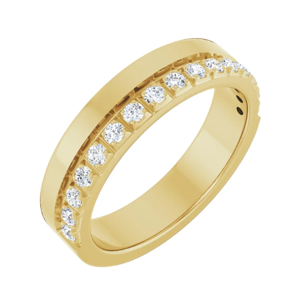 14K Yellow Gold 1/3 CTW Lab-Grown Diamond Anniversary Band Size 7, 4.5mm Wide, F+, VS Blocher Jewelers Ellwood City, PA