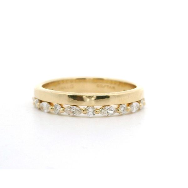 14K YG 0.50ctw Alternating Marquise and Round Lab Grown Diamond Band, 8MQ, 7RD Image 3 Blocher Jewelers Ellwood City, PA