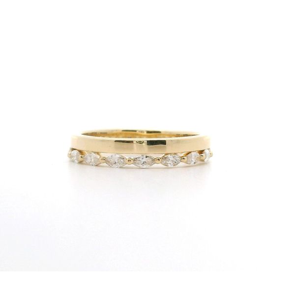 14K YG 0.55ctw Marquise Lab Grown Diamond Band, 12MQ Image 3 Blocher Jewelers Ellwood City, PA
